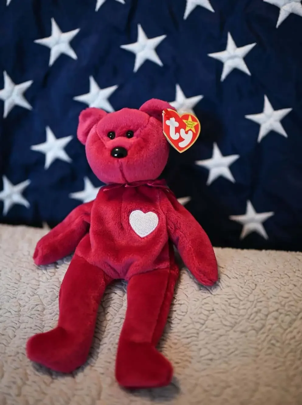 Ty Beanie Baby Valentina The Bear (1998) WITH TAG